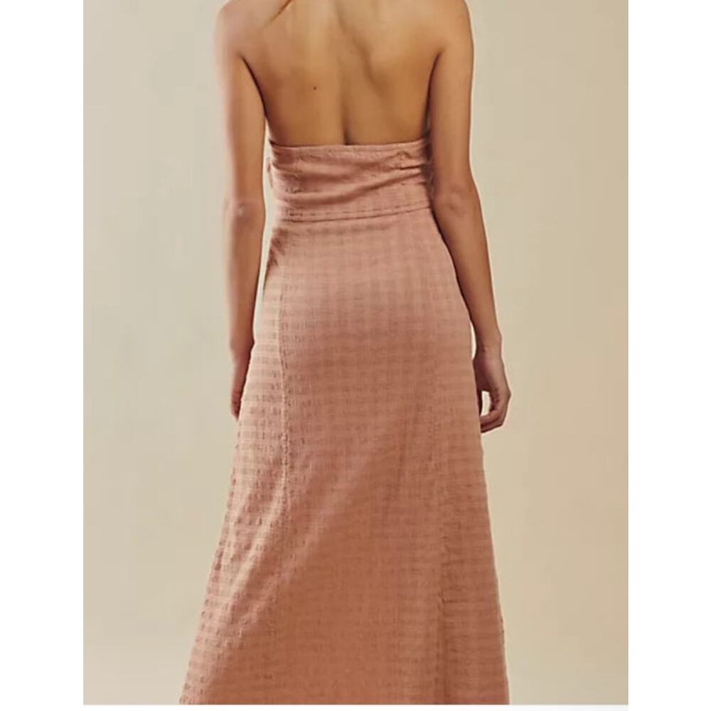 Free People Free-est Nya Maxi Halter Dress Women’s Size M Ballet Pink Taupe NWOT - Picture 3 of 8